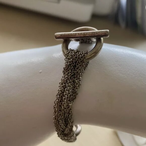 SOLD SOLD SOLD Tiffany & Co. Elsa Peretti Mesh 7 1/2 in Chain - Picture 3 of 3